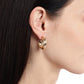 Gold-Polished Cz Fancy Half Hoop Earring For Women - Wahe Jewels - Swadesiicart