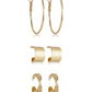 Gold-Polished Cz Fancy Half Hoop Earring For Women - Wahe Jewels - Swadesiicart