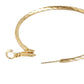Gold-Polished Cz Fancy Half Hoop Earring For Women - Wahe Jewels - Swadesiicart