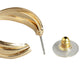 Gold-Polished Cz Fancy Half Hoop Earring For Women - Wahe Jewels - Swadesiicart