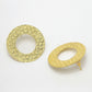 NVR Women Gold-Polished Cut Out Circle Drop Earrings - Swadesiicart
