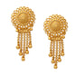 Ruby Raang Gold Dangler Earrings | Swadesiicart