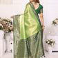 Aastha Fashion Pista Tissue Silk Weaving Saree