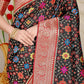 Jyoti Fashion Women's Black Patola Silk Zari Woven Saree with Blouse | Swadesiicart