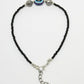 NVR Women Set of 2 Brass-Plated Stone-Studded & Evil Eye Beaded Anklet | Swadesiicart