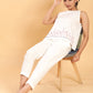 BohoJazz Flamingo Embroidered Linen Co-ord Set - Swadesiicart