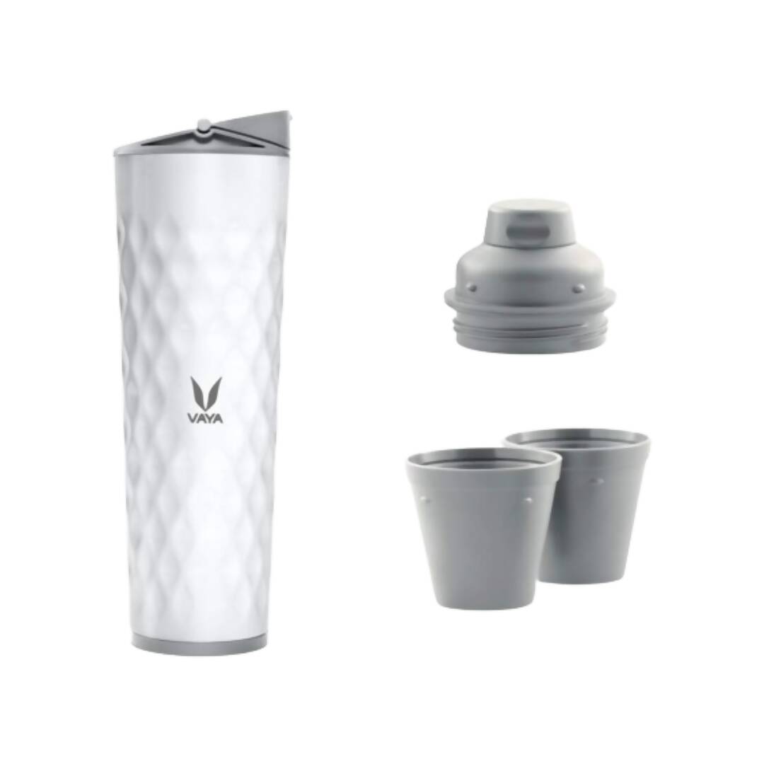 Vaya Drynk Stainless Steel Water Bottle Tumbler for Office - 600ml (White) | Swadesiicart