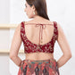 Joban Fashion Maroon Mulberry Silk Sleeveless Back Open Blouse - Swadesiicart