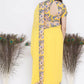 Little Bansi Floral Print Ready To Wear Saree And Floral Blouse - Yellow | Swadesiicart