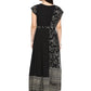 Ahalyaa Women's Black Crepe Printed Kurta With Attached Dupatta | Swadesiicart