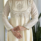 The52 CreamWomen's Gorgeous Embroidered Vichitra Silk Fabric Flared Kurta Pant with Dupatta Set - Swadesiicart