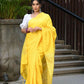 Beatitude Yellow Cotton Ghicha Pallu Saree