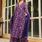 Janasya Purple Georgette Floral Kurta,Bottom & Dupatta | Swadesiicart
