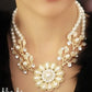 Gold-Toned Alloy Rhinestones Studded Necklace - The Pari | Swadesiicart