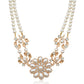 Gold-Toned Alloy Rhinestones Studded Necklace - The Pari | Swadesiicart