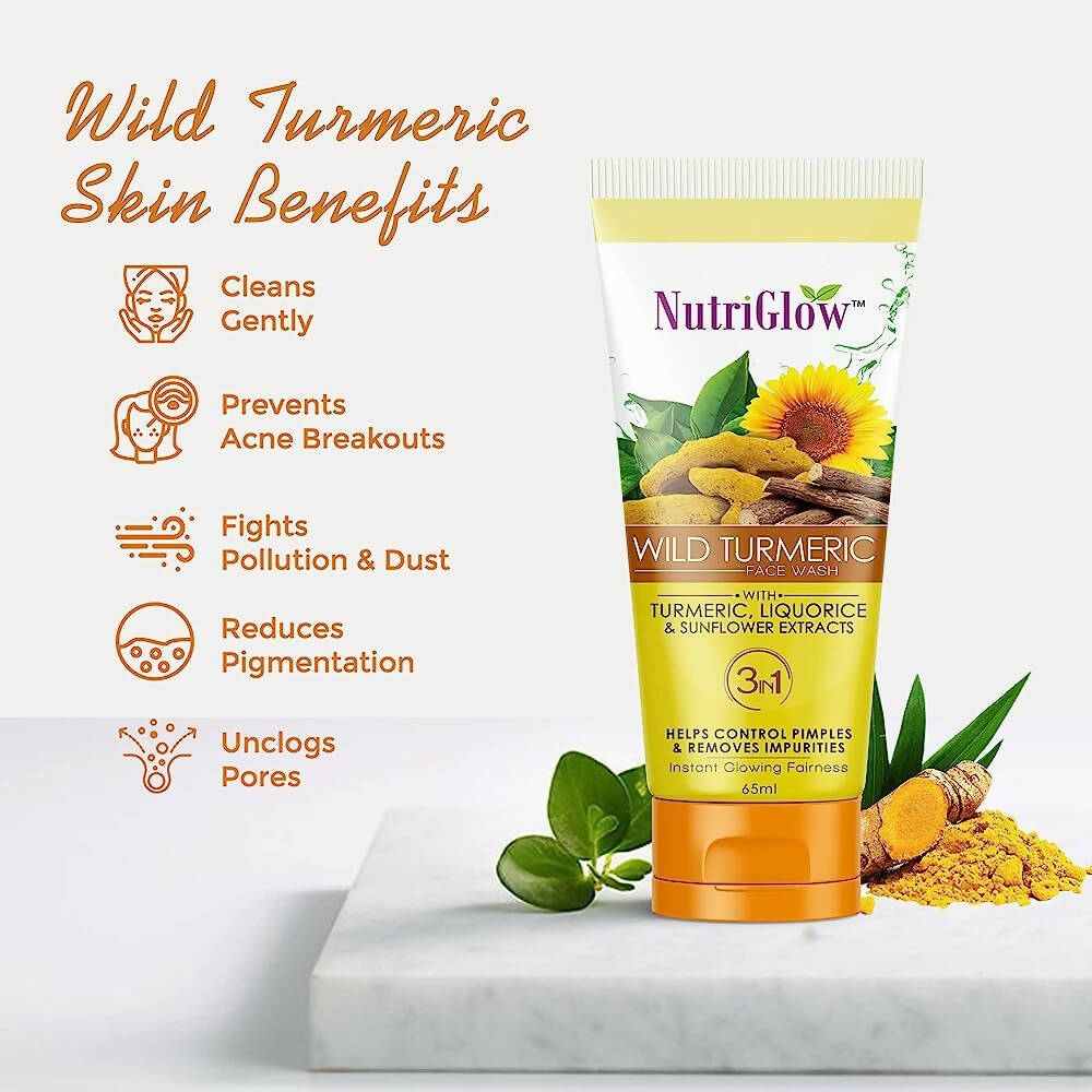 NutriGlow Wild Turmeric Face Wash - Swadesiicart