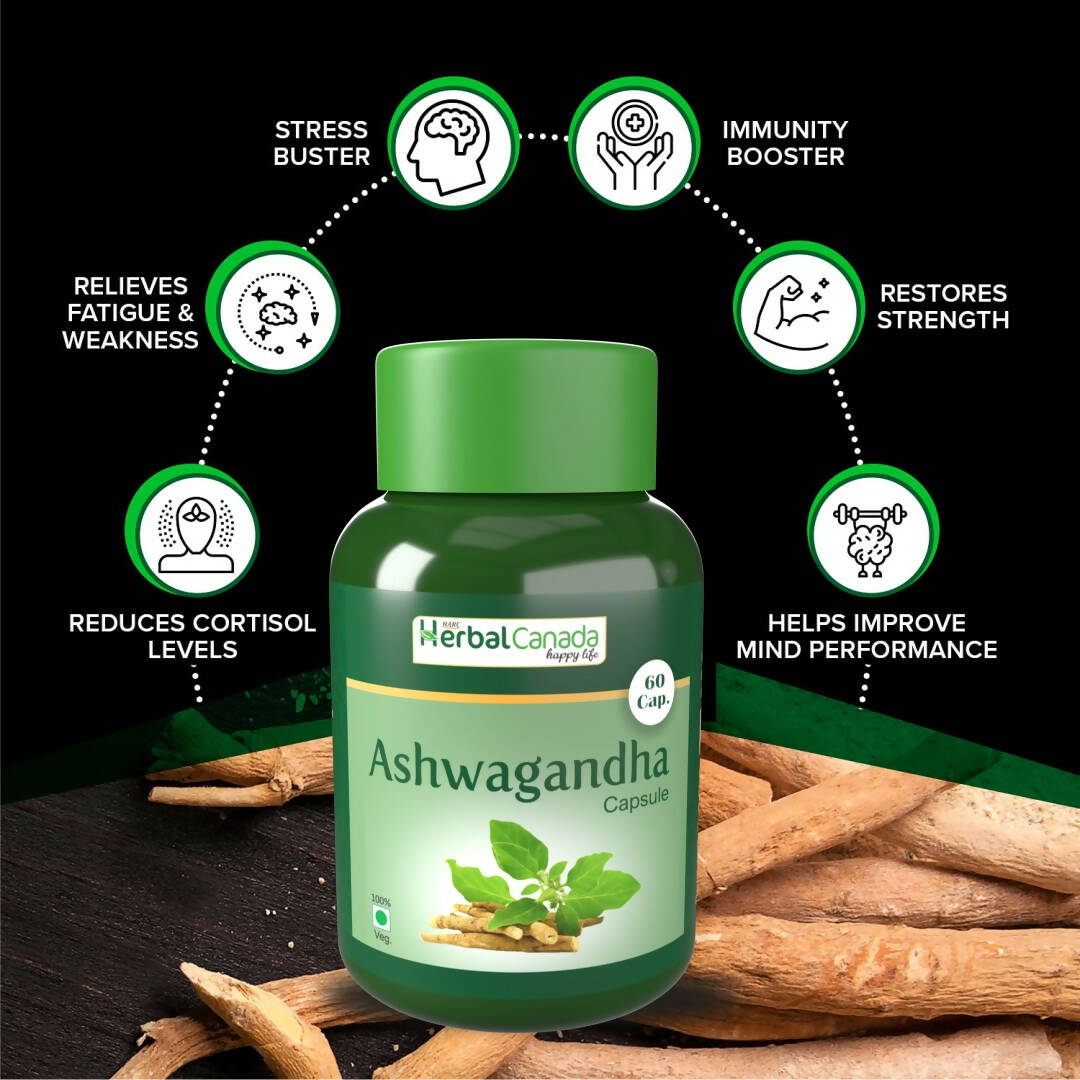 Herbal Canada Ashwagandha Capsules - Swadesiicart