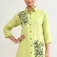 Joban Fashion Parrot Green Cotton Coord Set - Swadesiicart