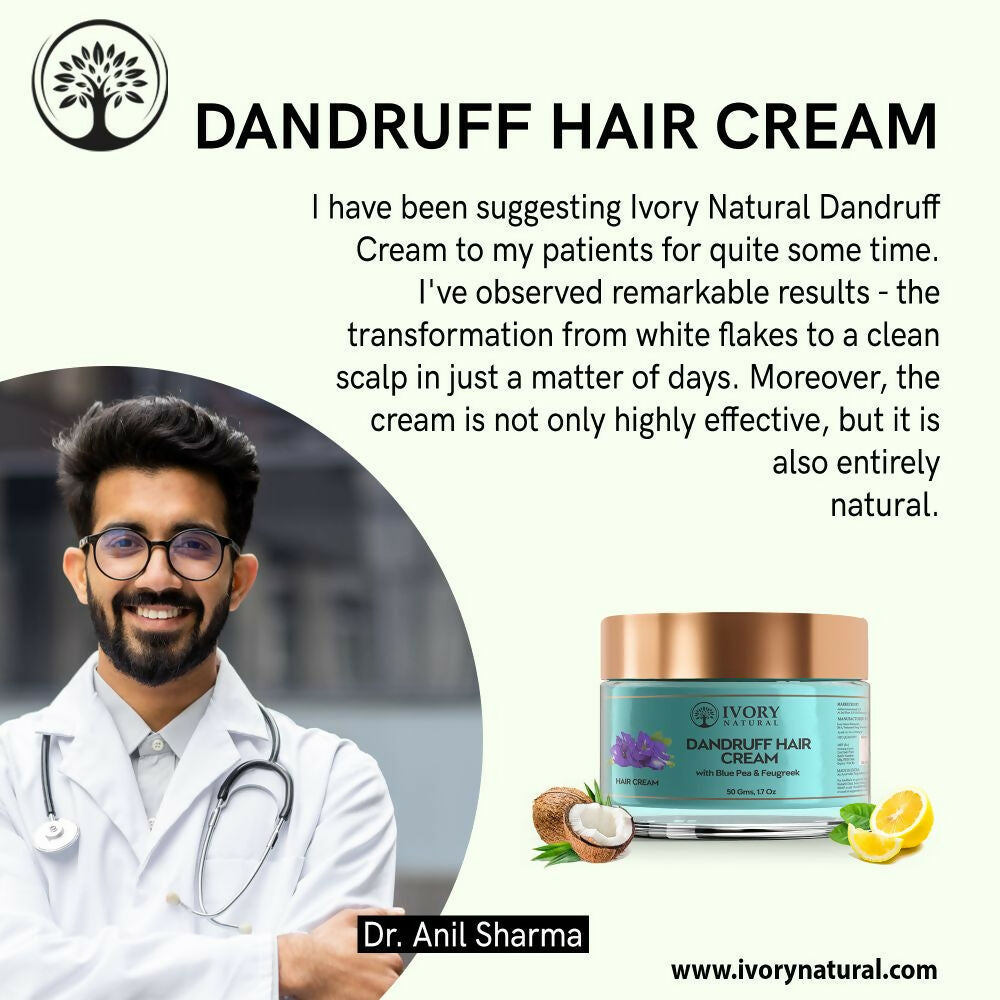 Ivory Natural Dandruff Hair Cream For Dandruff, And Nourishing Dry Scalp | Swadesiicart