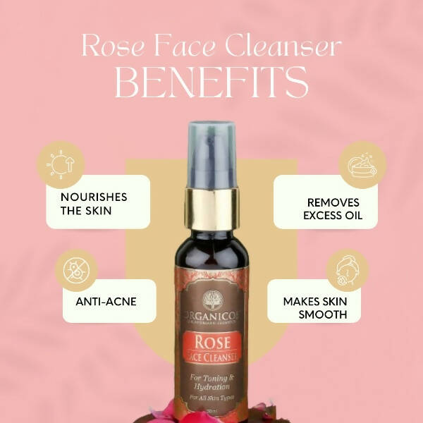 Organicos Rose Face Cleanser - Swadesiicart