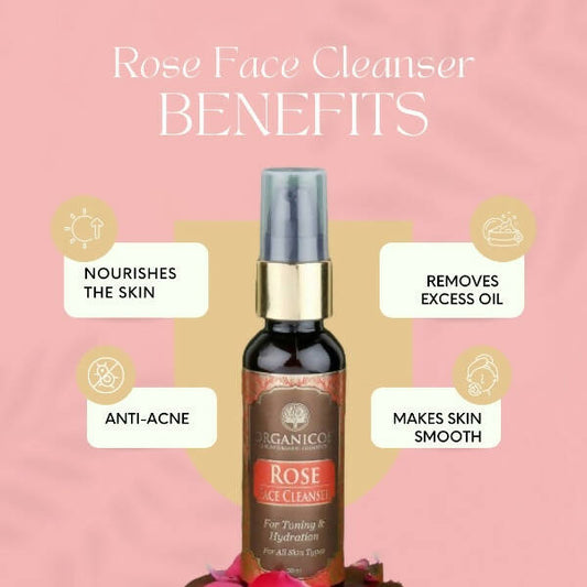 Organicos Rose Face Cleanser - Swadesiicart