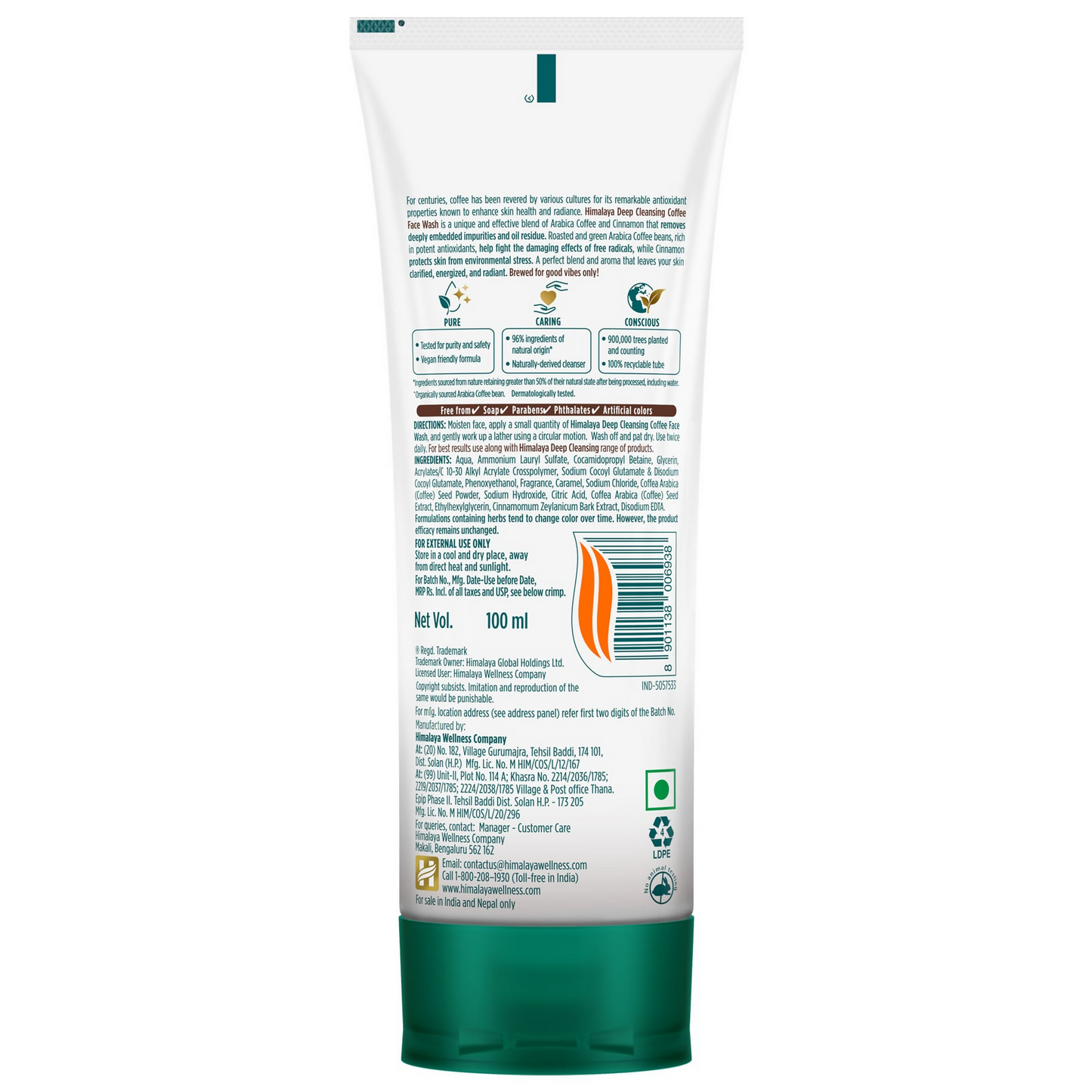Himalaya Herbals Deep Cleansing Coffee Face Wash - Swadesiicart