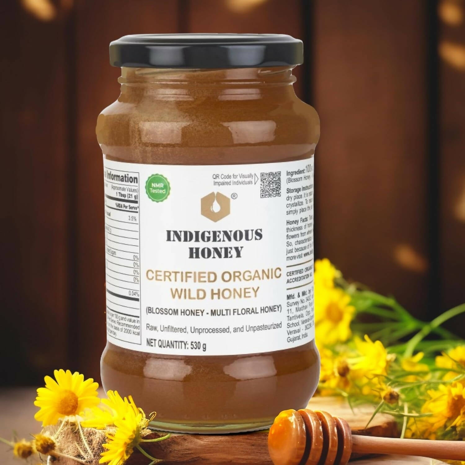 Indigenous Honey Raw Organic Honey Unprocessed Unfiltered Unpasteurized Pure Natural Original Honey - Swadesiicart