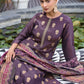 Jyoti Fashion Women's Purple Pure Silk Elegant Jacquard Woven Kurta with Trouser & Dupatta | Swadesiicart
