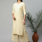 Ahalyaa Womens Chiku Pure Cotton Printed Kurta Palazzo Set | Swadesiicart