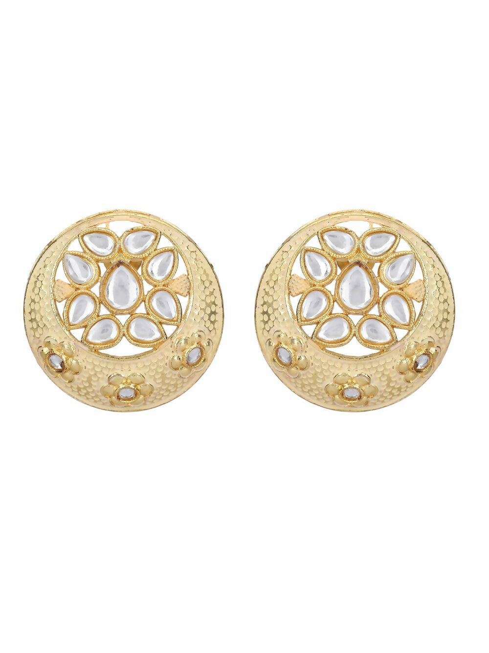 Joban Fashion Women Handcrafted Matte Gold Earrings | Swadesiicart