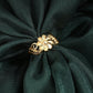 AanyaCentric Gold-Polished Jewelry Combo: Elegant Short Mangalsutra, Finger Ring, and American Diamond Earrings Set