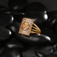 AanyaCentric Gold-Polished American Diamond Ad Ring for Boys & Man | Swadesiicart
