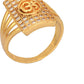 AanyaCentric Gold-Polished American Diamond Ad Ring for Boys & Man | Swadesiicart