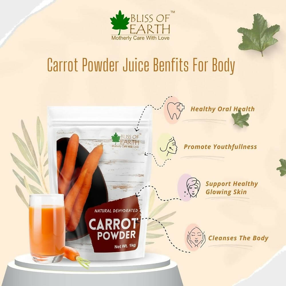 Bliss of Earth Natural Dehydrated Carrot Powder - Swadesiicart