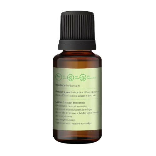 Korus Essential Basil Essential Oil - Therapeutic Grade - Swadesiicart