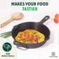 The Indus Valley Super Smooth Cast Iron Frypan, Pre-seasoned, Nonstick, 100% Pure,Toxin-free, Tadka Pan, 25.4cm, 1.7L, 2.4kg