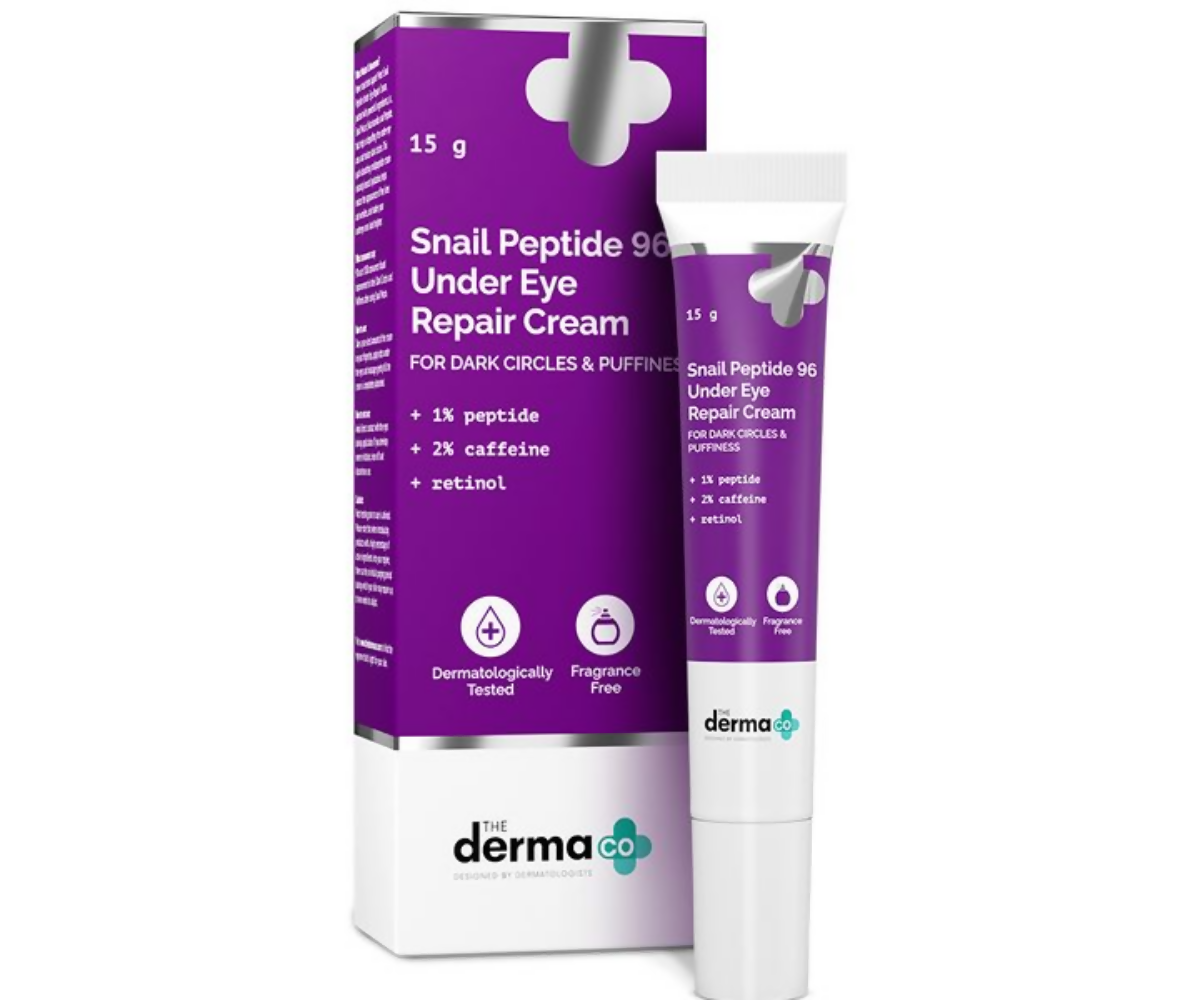 The Derma Co Snail Peptide 96 Under Eye Repair Cream With Snail Mucin & Peptide Complex For Dark Circles & Puffiness - Swadesiicart