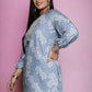 Ahalyaa Women's Traditional wear Tunic - Grey | Swadesiicart