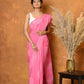 Very Much Indian Handblock Printed Cotton Saree With Natural Dyes - Pink | Swadesiicart