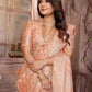 Aastha Fashion Peach Soft Organza Silk Weaving Saree