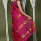 Very Much Indian Handloom Cotton Silk Maheshwari Saree With Sleek Golden Border - Red | Swadesiicart