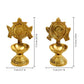 Spillbox 2 Pieces Brass Shangu Chakra Vilakku | Swadesiicart