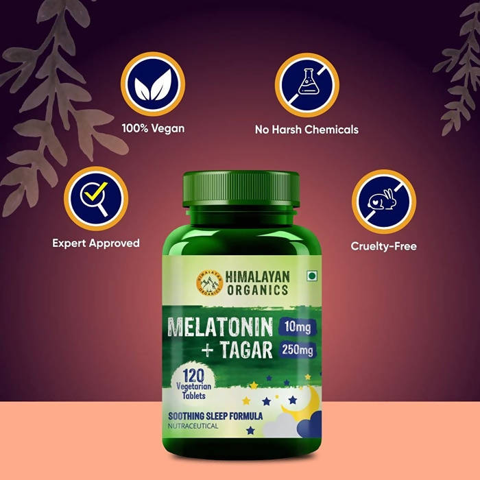 Himalayan Organics Melatonin 10 mg + Tagar 250 mg Tablets - Limited Time Offer - Swadesiicart