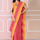 Very Much Indian Traditional Patteda Anchu Ilkal Handloom Saree-Disperse Orange | Swadesiicart