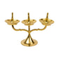 Spillbox Gold Toned Triple Lamp Diya Pooja Essentials | Swadesiicart