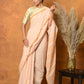Very Much Indian Handloom Pure Cotton Saree With Sleek Border - Light Peach | Swadesiicart