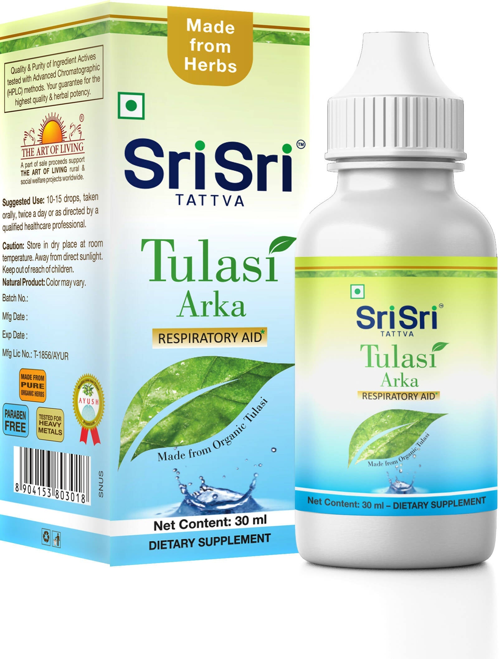 Sri Sri Tattva USA Tulasi Arka Drops | Swadesiicart