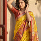 Shree Shyam Fashion Yellow Pochampally Silk Saree