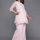 Ahalyaa Women's Traditional Wear Co-ods - Pink - Swadesiicart