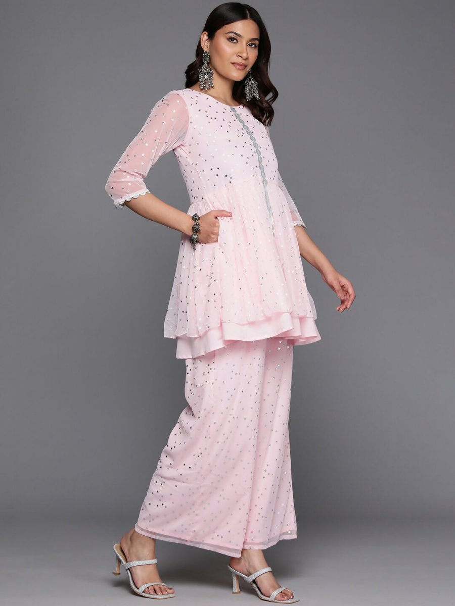 Ahalyaa Women's Traditional Wear Co-ods - Pink - Swadesiicart